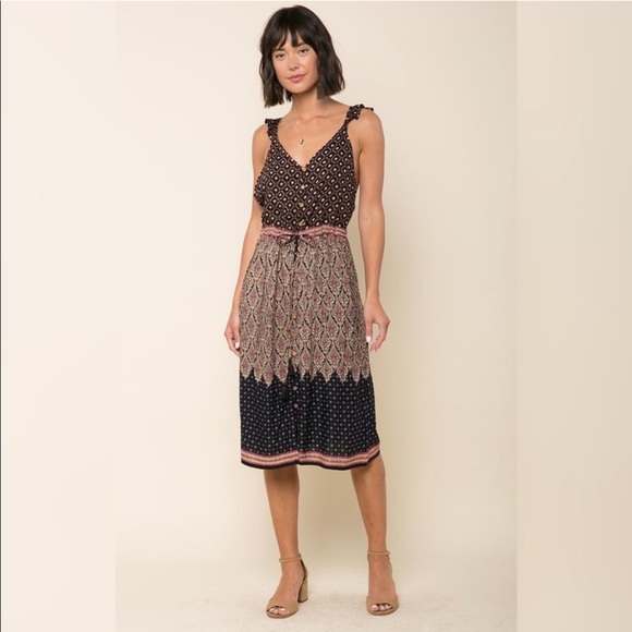 ASOS Dresses & Skirts - Asos RAGA Into The Horizon Ruffled Backless Dress Boho L